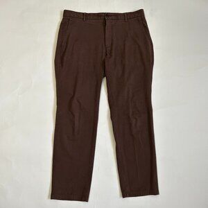 Everlane Uniform Performance Pants Mens 34 x 28 Slim Fit Brown Stretch Preppy